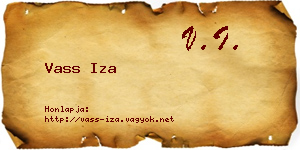 Vass Iza névjegykártya