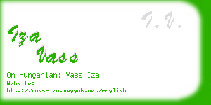 iza vass business card